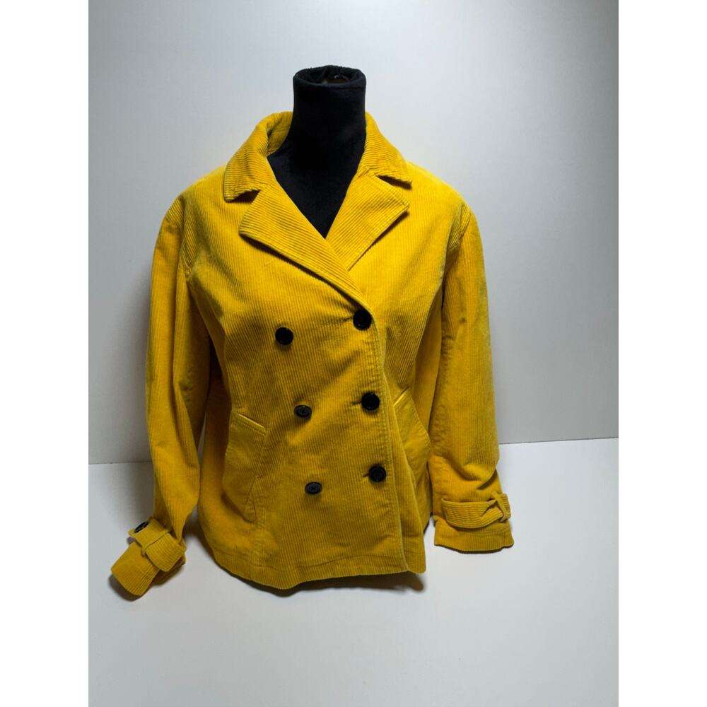 Classic Career Vtg Corduroy Jacket Blazer Women’s Sz 1X Mustard Yellow